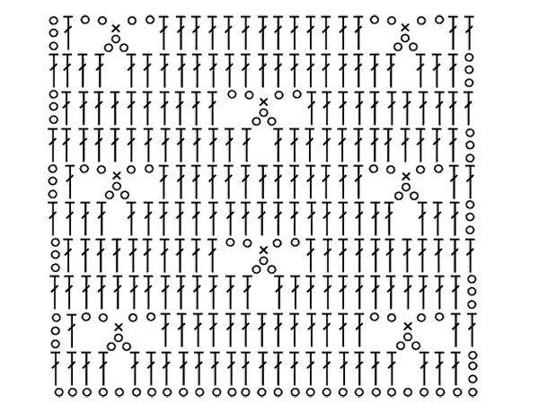 Схема вязания узора 15
