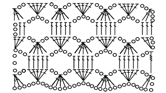 Схема вязания узора 19