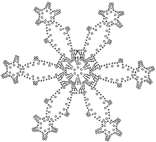 Схема снежинки 6