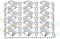 Схема вязания крючком узора 13