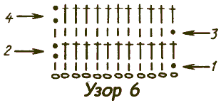 Схема вязания крючком узора 6