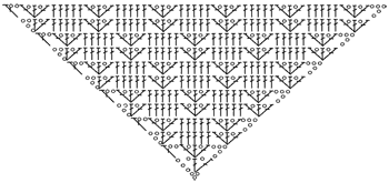 Схема вязания шали 10