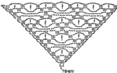 Схема вязания  шали 3