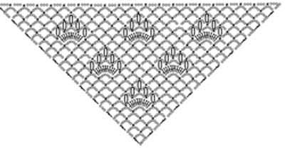 Схема вязания шали 6