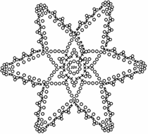 Схема вязания крючком снежинки 1