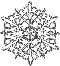 Схема вязания крючком снежинки 3