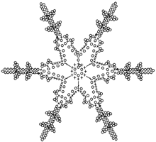 Схема вязания крючком снежинки 4