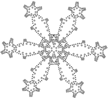 Схема вязания крючком снежинки 6